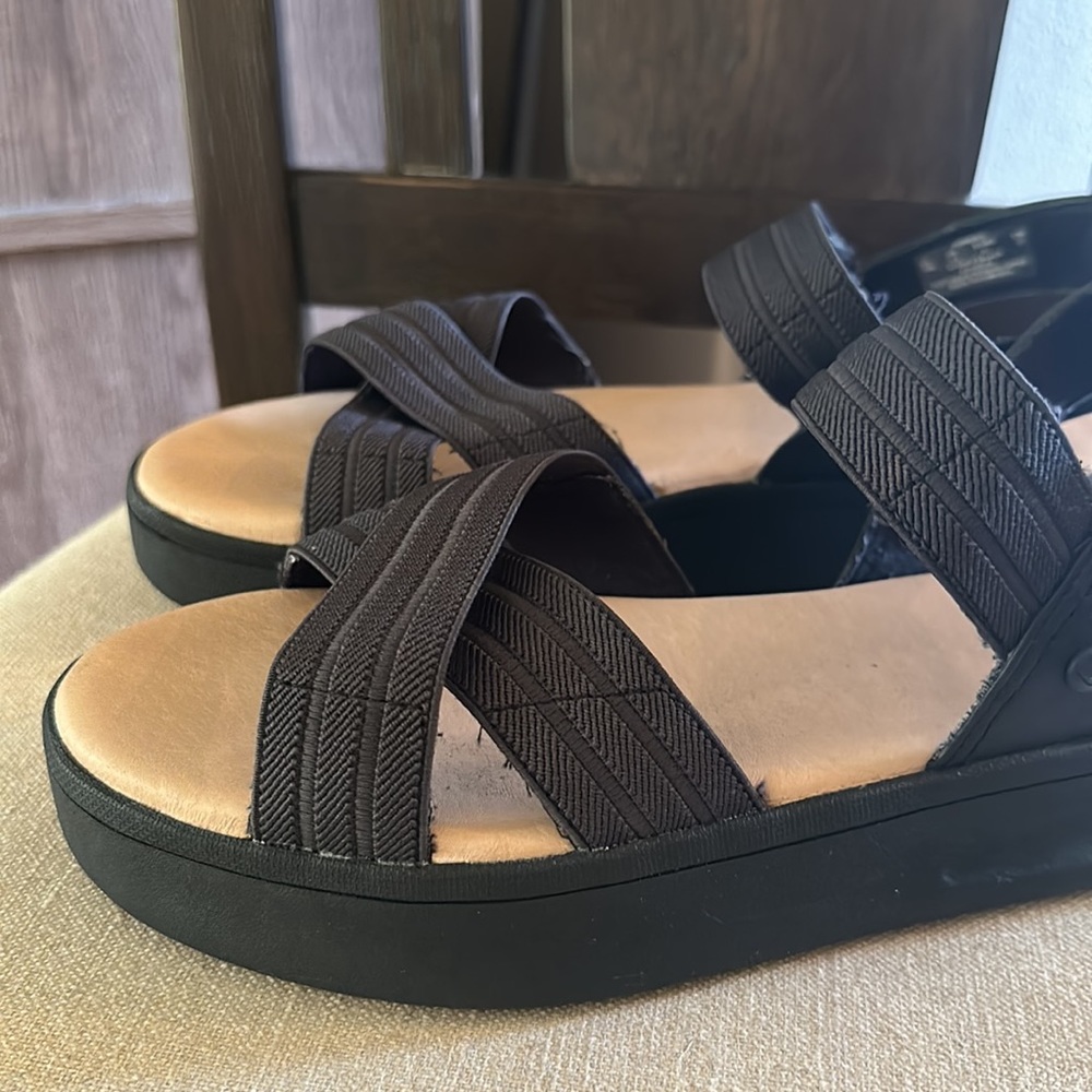 Sperry Topsiders Women’s Bayou Plushstep Platform Sandals Black Size 10 - Picture 4 of 9